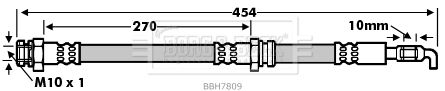 BORG & BECK Тормозной шланг BBH7809